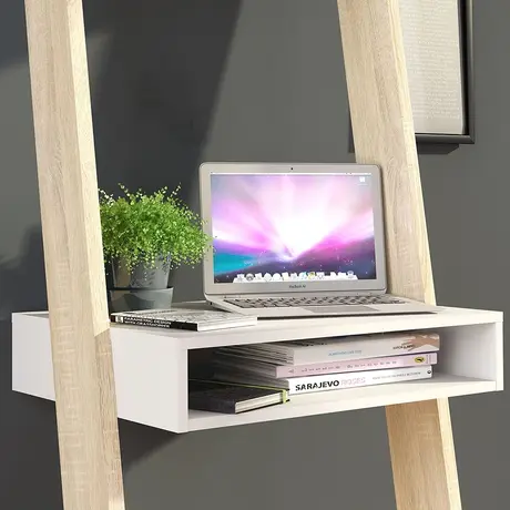 Buy Oslo Leaning Desk in White and Oak, 10 from Furnituretta