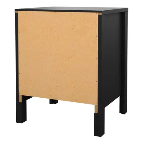 Buy Madrid Bedside Table 2 Drawers in Matt Black, 4 from Furnituretta