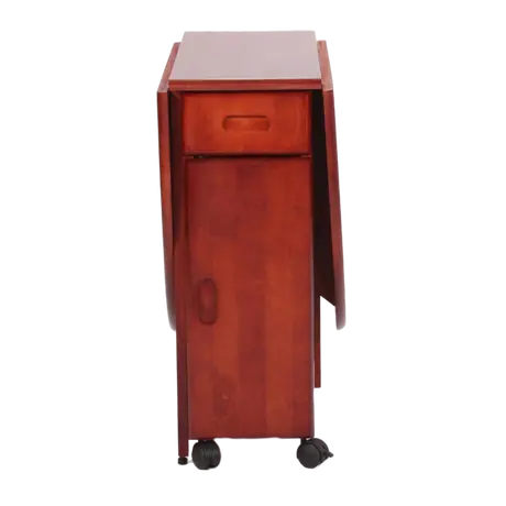 Buy Butterfly Dining Set with 4 Chairs – Mahogany | Space-Saving Drop Leaf Dining Table, Colour: Mahogany, 6 from Furnituretta