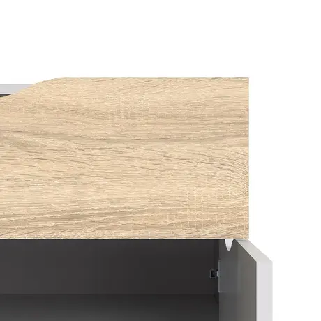 Buy Oslo Sideboard Small 1 Drawer 2 Doors in White and Oak, 9 from Furnituretta