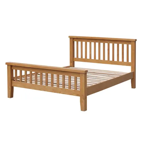 Buy Acorn Solid Oak Bed – High Footend Double | Premium Oak Bedroom Furniture, 5 from Furnituretta