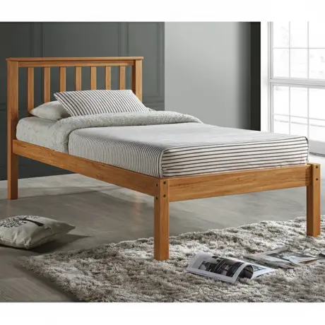 Buy Otto Single Wooden Bed – Antique Pine | Solid Wood Single Bed Frame, Colour: Antique Pine, 5 from Furnituretta