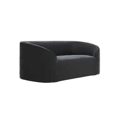 Buy Zuma Black Sofa | Contemporary Curved Velvet Living Room Furniture, 3 from Furnituretta
