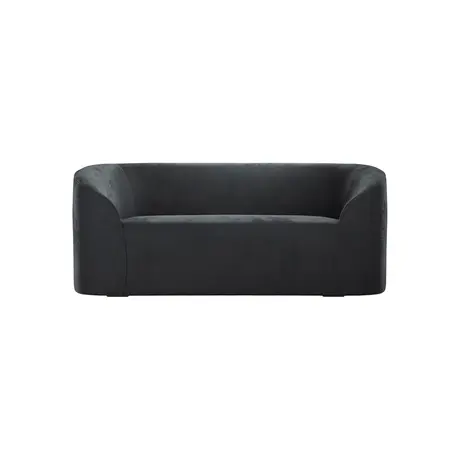 Buy Zuma Black Sofa | Contemporary Curved Velvet Living Room Furniture, 2 from Furnituretta