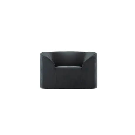 Buy Zuma Black Chair | Contemporary Curved Velvet Accent Chair, 2 from Furnituretta