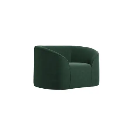 Buy Zuma Forest Green Chair | Contemporary Curved Velvet Accent Chair, 3 from Furnituretta