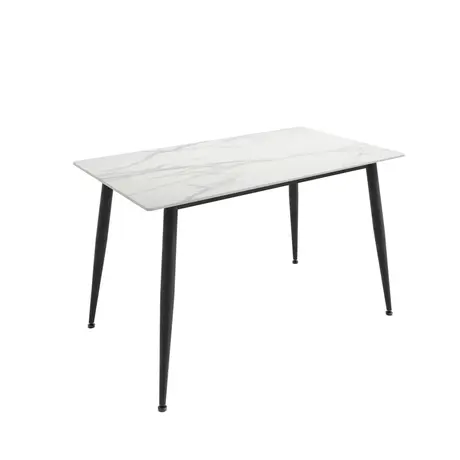 Buy Luna Marble Effect Dining Set | Modern Dining Table & Chairs, 5 from Furnituretta