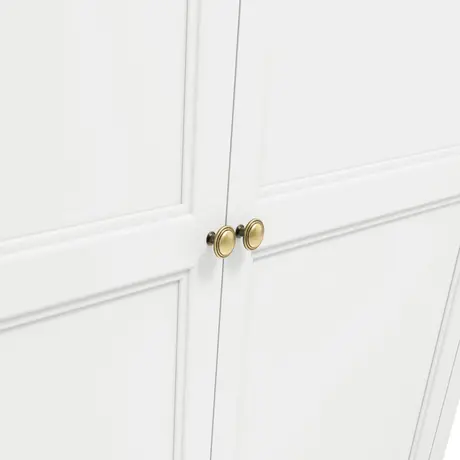 Buy Ives White 2 Door Wardrobe | Modern Panelled Bedroom Storage, 8 from Furnituretta