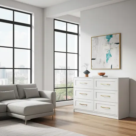 Buy Austen White Chest | Classic Shaker Style Bedroom Storage from Furnituretta