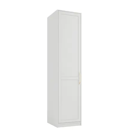 Buy Austen White 1 Door Wardrobe | Classic Shaker Style Bedroom Storage, 4 from Furnituretta