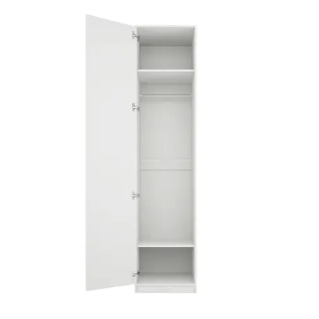 Buy Austen White 1 Door Wardrobe | Classic Shaker Style Bedroom Storage, 6 from Furnituretta