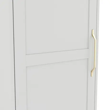 Buy Austen White 1 Door Wardrobe | Classic Shaker Style Bedroom Storage, 8 from Furnituretta