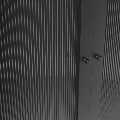 Buy Storm Black 2 Door Wardrobe | Industrial Reeded Glass Storage, 5 from Furnituretta