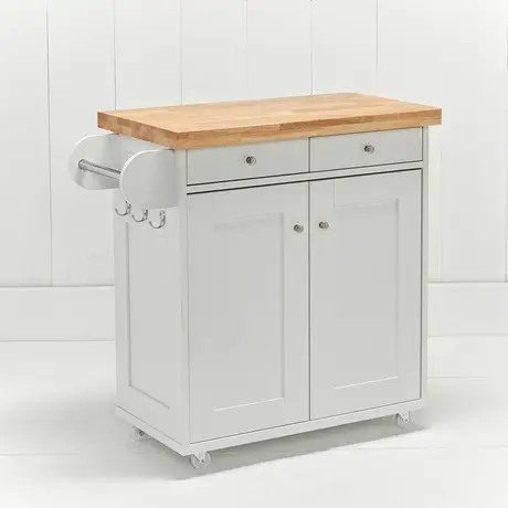 Buy Portland Kitchen Island White | Stylish Storage Unit, 2 from Furnituretta
