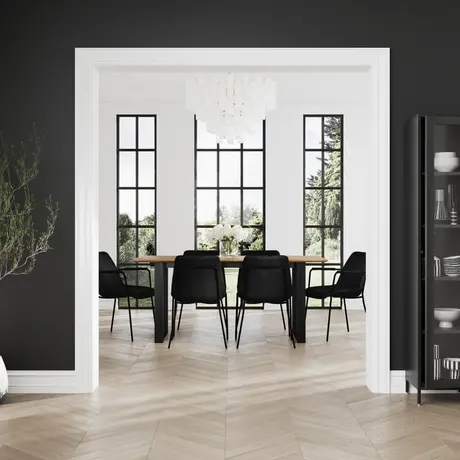 Buy Antibes Russet & Black Dining Table | Modern 6‑Seater Tables, 2 from Furnituretta