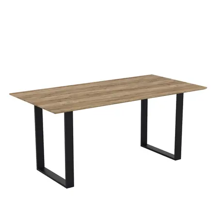 Buy Antibes Russet & Black Dining Table | Modern 6‑Seater Tables, 3 from Furnituretta