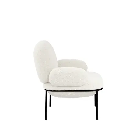 Buy Avery Ivory Chair | Contemporary Sherpa Armchair, 4 from Furnituretta
