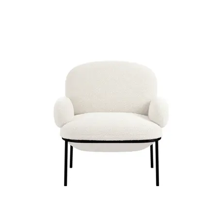 Buy Avery Ivory Chair | Contemporary Sherpa Armchair, 2 from Furnituretta