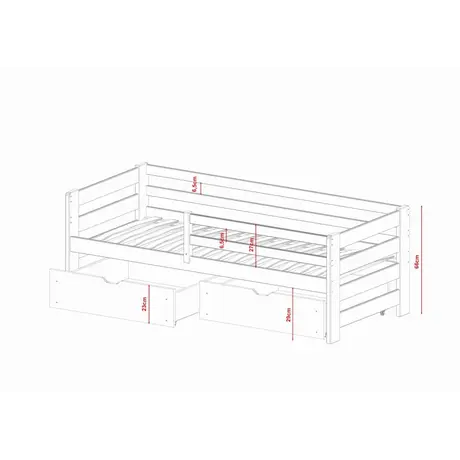 Buy Wooden Bed Ergo with Storage, Colour: Graphite, Mattresses: Foam Mattresses, 7 from Furnituretta