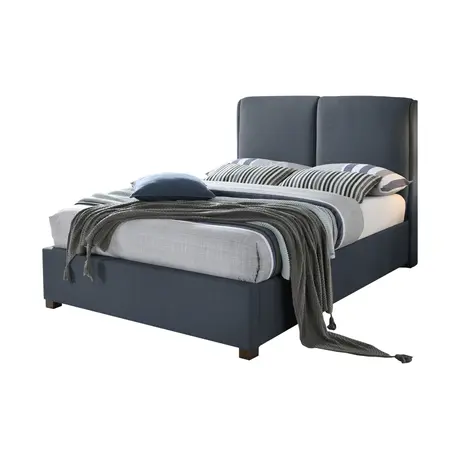 Buy Oakland Contemporary Fabric Bed Frame, Colour: Dark Grey, Size: 5ft/King , Item Width: 229 from Furnituretta