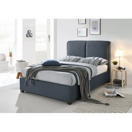 Buy Oakland Contemporary Fabric Bed Frame, Colour: Dark Grey, Size: 5ft/King , Item Width: 229, 4 from Furnituretta