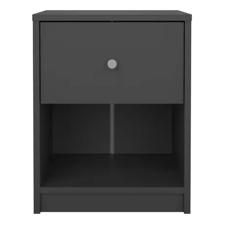 Buy May Contemporary Bedside Nightstand with 1 Drawer in Grey, 3 from Furnituretta