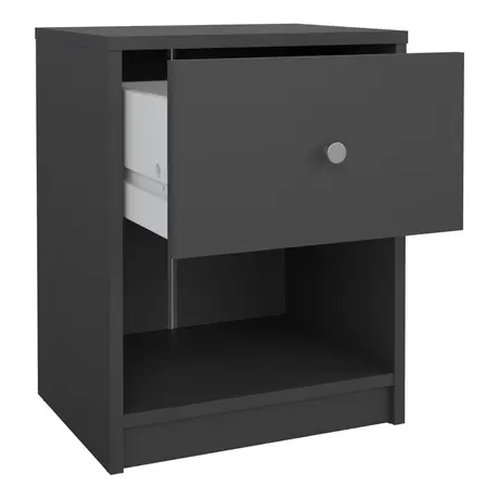Buy May Contemporary Bedside Nightstand with 1 Drawer in Grey, 6 from Furnituretta