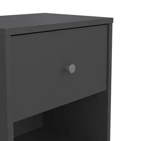 Buy May Contemporary Bedside Nightstand with 1 Drawer in Grey, 7 from Furnituretta