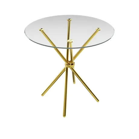 Buy Casa Glass & Gold Dining Table | Modern Round Design from Furnituretta