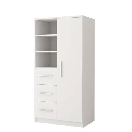 Buy Omega OM-05 Tall Cabinet 80cm, Colour: White Matt, Carcass: White Matt, Item Width: 80 from Furnituretta