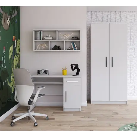 Buy Omega OM-06 Hinged Wardrobe 80cm, Colour: White Matt, Carcass: White Matt, Item Width: 80, 5 from Furnituretta