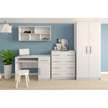 Buy Omega OM-22 Bedside Table 55cm, Colour: White Matt, Carcass: White Matt, Item Width: 55, 4 from Furnituretta