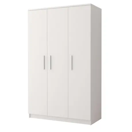 Buy Omega OM-19 Hinged Wardrobe 120cm, Colour: White Matt, Carcass: White Matt, Item Width: 120 from Furnituretta