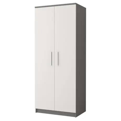 Buy Omega OM-06 Hinged Wardrobe 80cm, Colour: White Matt, Carcass: White Matt, Item Width: 80, 3 from Furnituretta