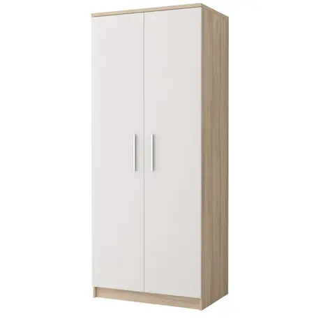 Buy Omega OM-06 Hinged Wardrobe 80cm, Colour: White Matt, Carcass: White Matt, Item Width: 80, 4 from Furnituretta
