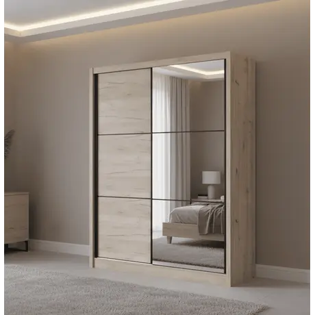 Buy Vale Sliding Door Wardrobe - Oak Effect, 10 from Furnituretta
