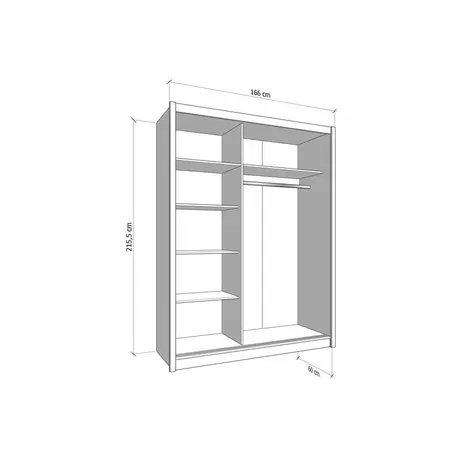 Buy Vale Sliding Door Wardrobe - Oak Effect, 3 from Furnituretta
