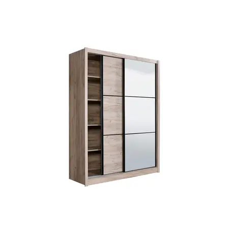 Buy Vale Sliding Door Wardrobe - Oak Effect, 8 from Furnituretta