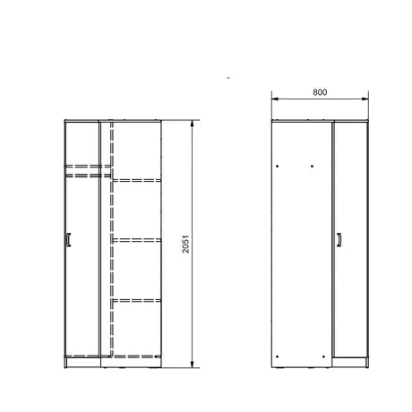 Buy Melrose Corner Wardrobe – Sonoma Oak Effect, 8 from Furnituretta