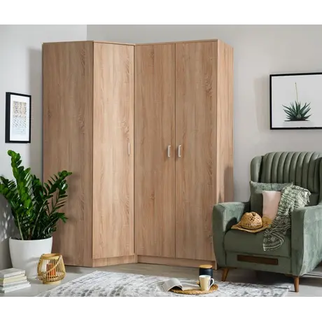 Buy Melrose Corner Wardrobe – Sonoma Oak Effect, 10 from Furnituretta