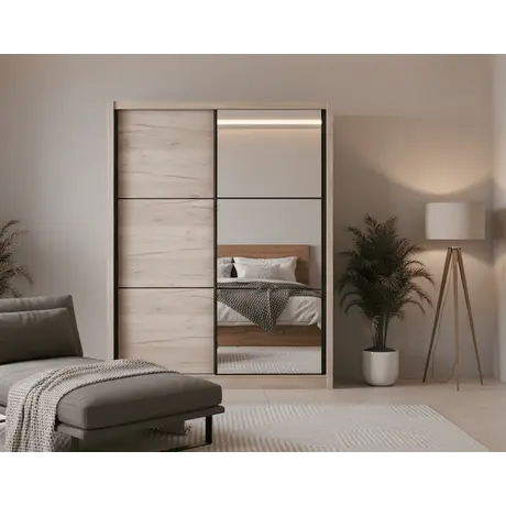 Buy Vale Sliding Door Wardrobe - Oak Effect, 6 from Furnituretta