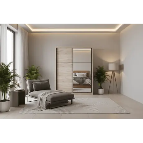 Buy Vale Sliding Door Wardrobe - Oak Effect, 11 from Furnituretta