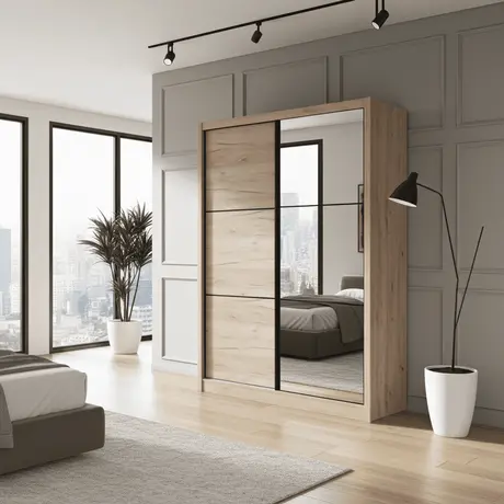 Buy Vale Sliding Door Wardrobe - Oak Effect from Furnituretta