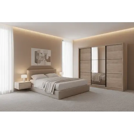 Buy Vale Oak Effect Sliding Door Wardrobe, 7 from Furnituretta