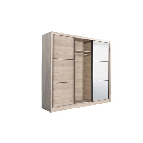 Buy Vale Oak Effect Sliding Door Wardrobe, 9 from Furnituretta