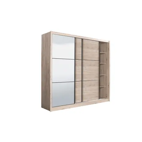 Buy Vale Oak Effect Sliding Door Wardrobe, 10 from Furnituretta