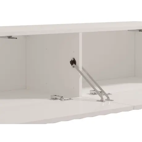 Buy Clare White Slat Effect Floating Small TV Unit, Colour: White, Item Width: 154, 5 from Furnituretta