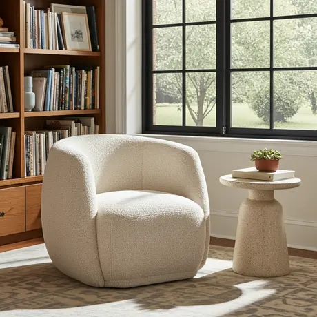 Buy Clay Cotton Sherpa Tub Chair from Furnituretta