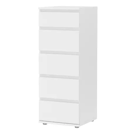 Buy Five Drawer White Chest - Stylish Storage Solution, 2 from Furnituretta