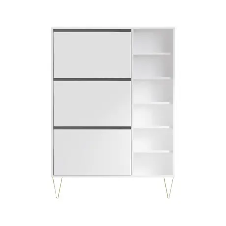 Buy Keep Your Entryway Tidy with Monaco White Shoe Cabinet, 2 from Furnituretta
